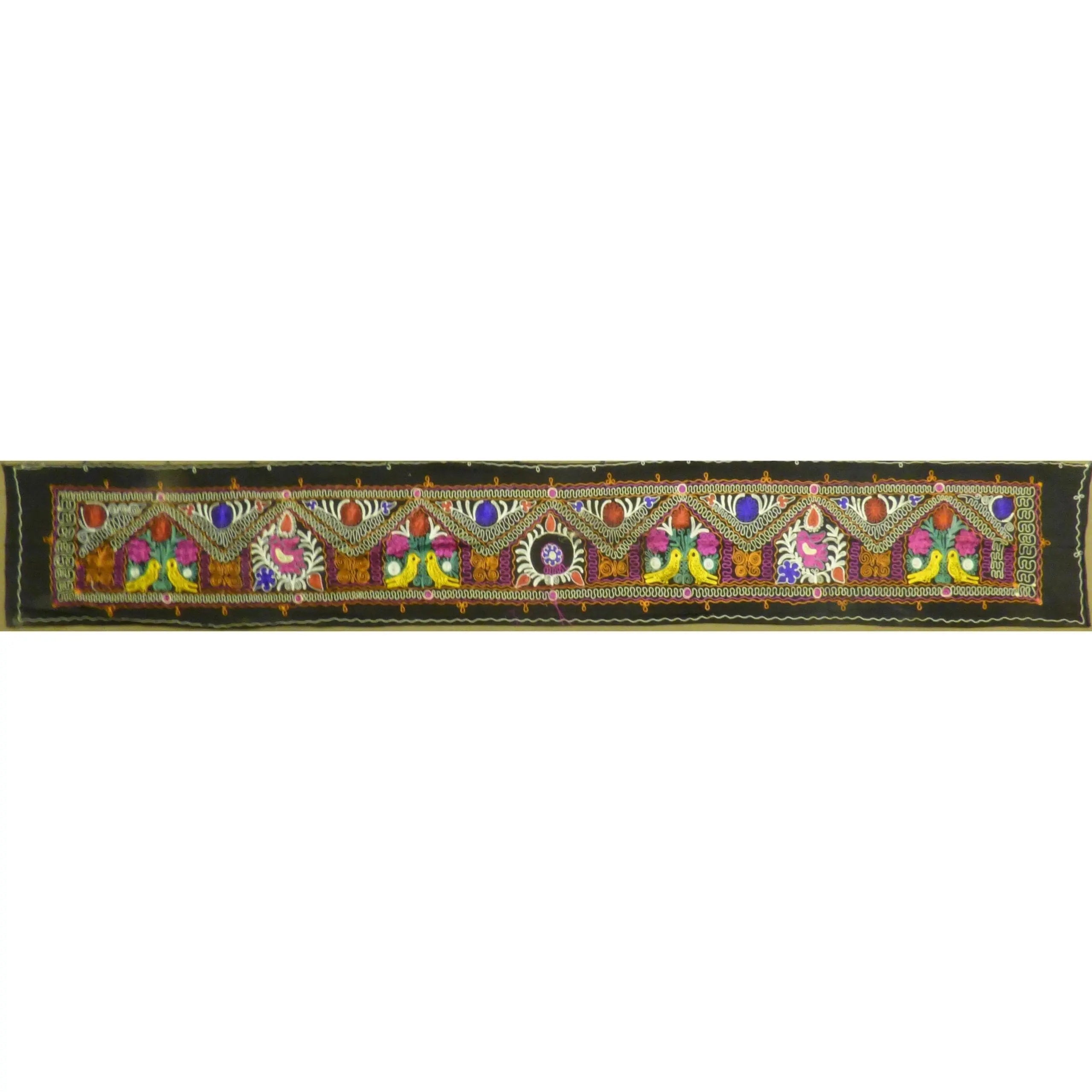 Fine Art Handmade Afghanistan Cotton Ready To Hang For Home Wall Art Decoration 127" X 20" Panwd0016